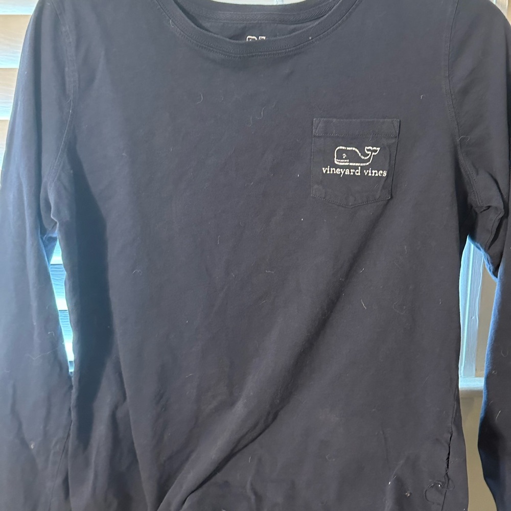 Unisex navy blue in your vest, long sleeve shirt good condition